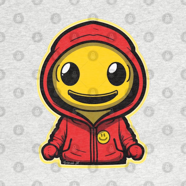 Cool Alien with a Hooded Pullover design #8 by Farbrausch Art